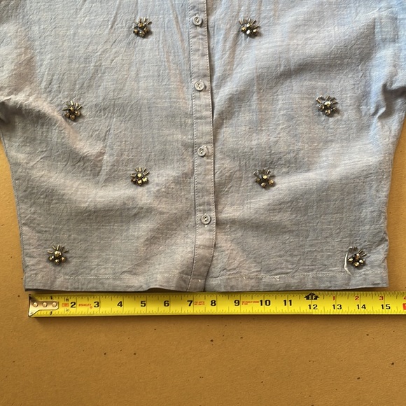 Cropped top from Dex in 100% cotton. Pale blue colour. Size US S - Picture 5 of 8